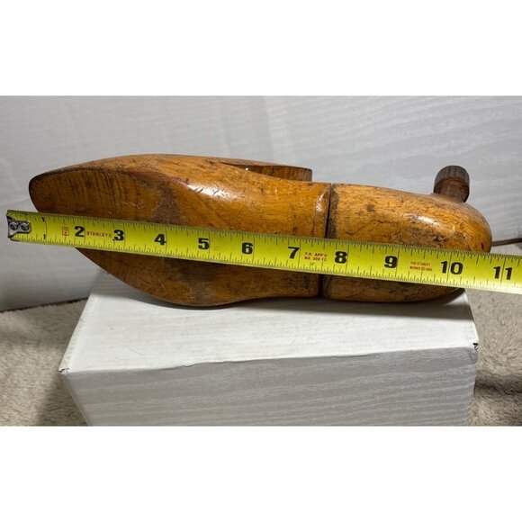 Vintage Wooden Shoe Stretcher Hinged Adjustable Right Foot - Picture 9 of 10